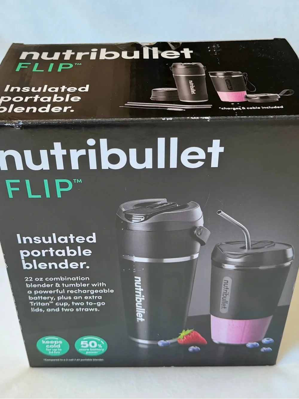Nutribullet FLIP Insulated Portable Blender - Black